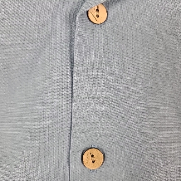 Men Luxury Collection Design In Italy Blue Short Sleeve Button Down Shirt Sz 3XL - Picture 2 of 7